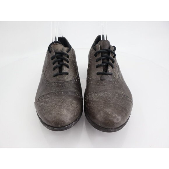 Born Women’s 9 M Gray Leather Cap Toe Brogue Comfort Casual Oxford Shoes Lace Up - Picture 3 of 12
